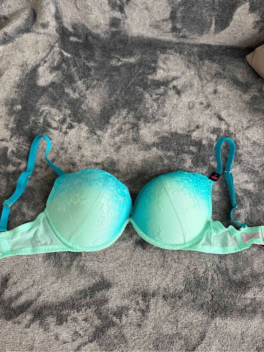 La SENZA Lace Push-Up Bra in Aqua Ombre